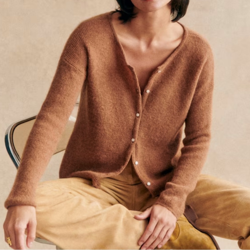 Women's Sezane Camel Gaspard Cardigan